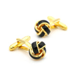 Free shipping Black Cufflinks for men fashion knot design top quality copper hotsale cufflinks whoelsale&retail