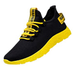 Fashion Men Sneakers Lace Up Mixed Color Male Tennis Shoes Breathable Confort Stretch Febric Mesh Flats Sports Shoes