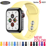 Strap For Apple Watch band 38mm 42mm iWatch 4 band 44mm 40mm Sport Silicone belt Bracelet correa Apple watch 5 4 3 2 Accessories