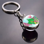 Vintage World Map Keychain Globe Earth Pendant Key Chain Americas Europe Australia Map Keychain Keyfob Christmas Gifts