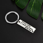 Fashion Drive Safe I Need You Here With Me Keyring Keychain Couple Family Love Keyrings Jewelry