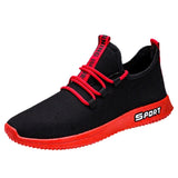 Men's Non-Slip Lightweight Running Shoes Fashion Mesh Outdoor Sports Shoes Low-Top Student Breathable Running platform sneakers