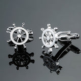 Brand new Fashion design men's French shirt Cufflinks button gold silver anchor rudder pistol bullet aircraft modeling Cufflinks