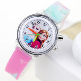 Princess Elsa Children Watches Spiderman Colorful Light Source Boys Watch Girls Kids Party Gift Clock Wrist Relogio Feminino